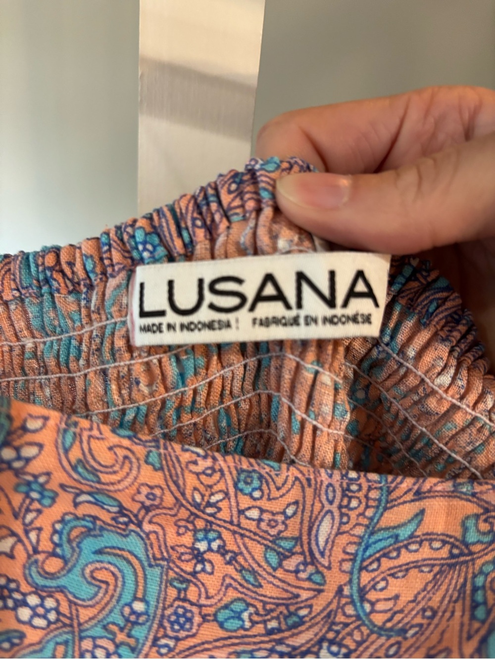 Lusana Floral Belted Maxi Dress in Pink and Blue - Picture 2 of 3